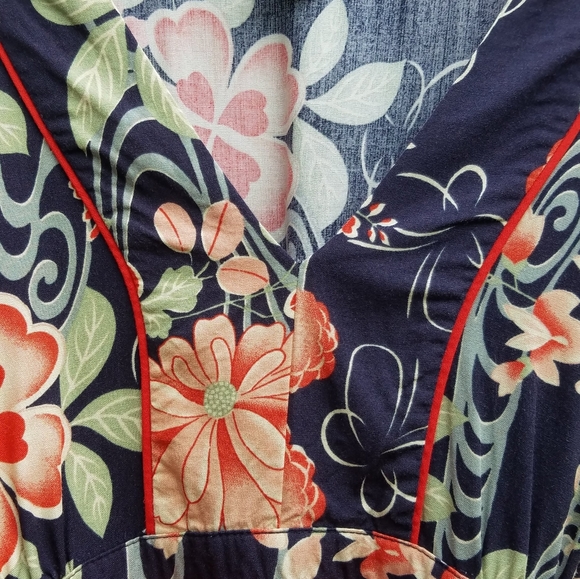 Lucky brand Asian kimono style floral dress - Picture 7 of 12